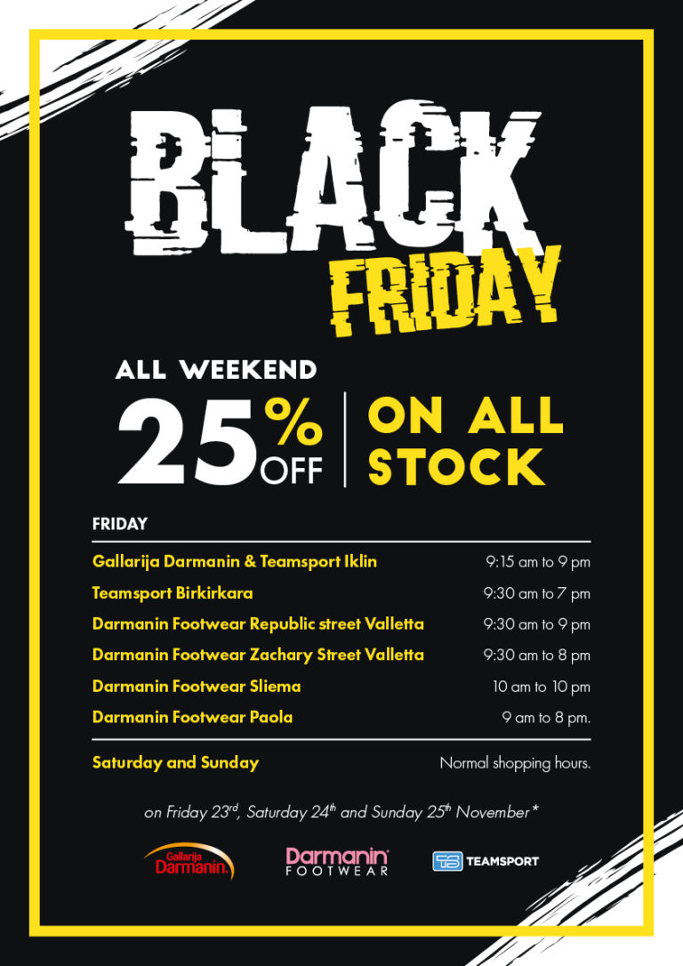 Our BLACK FRIDAY offer for this year | Darmanin Group